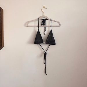 Silver Metallic Victoria Secret Triangle Swimsuit